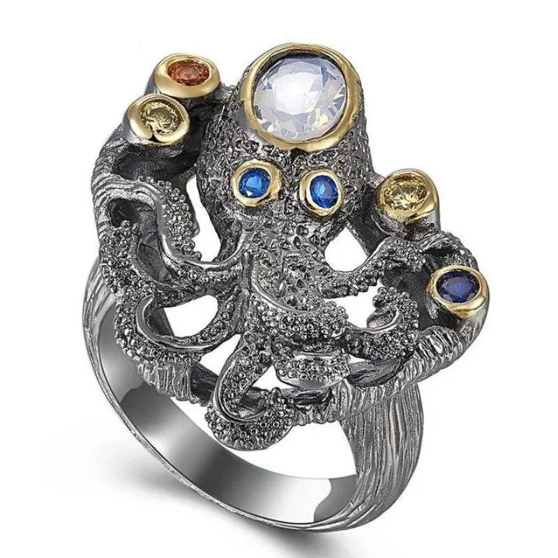 Steampunk Bläckfisk Ring
